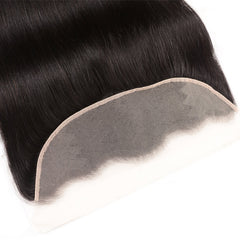 14A Straight Hair 3 Bundles with 13*4 Transparent Ear to Ear Frontal Closure