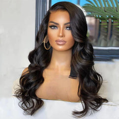 Undetectable Invisible Frontal Lace Wig Loose Wavy 24 inches