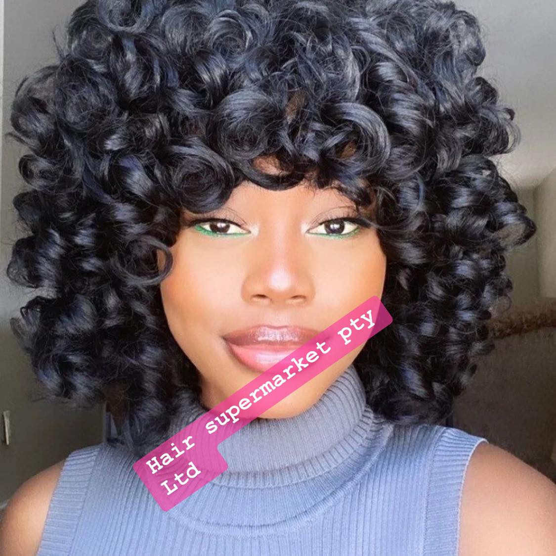 ReadytoGo-Peruvian Virgin Romance Curl Bang Bob Wig