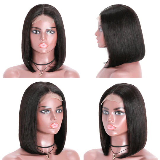 ReadytoGo New Launch-12" Bob Glueless PrePlucked Side Part