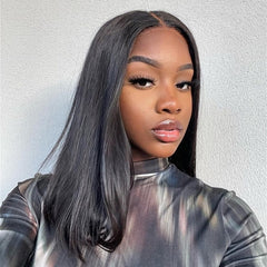 15A 13X4 Lace Frontal Straight Wig Natural Black Color