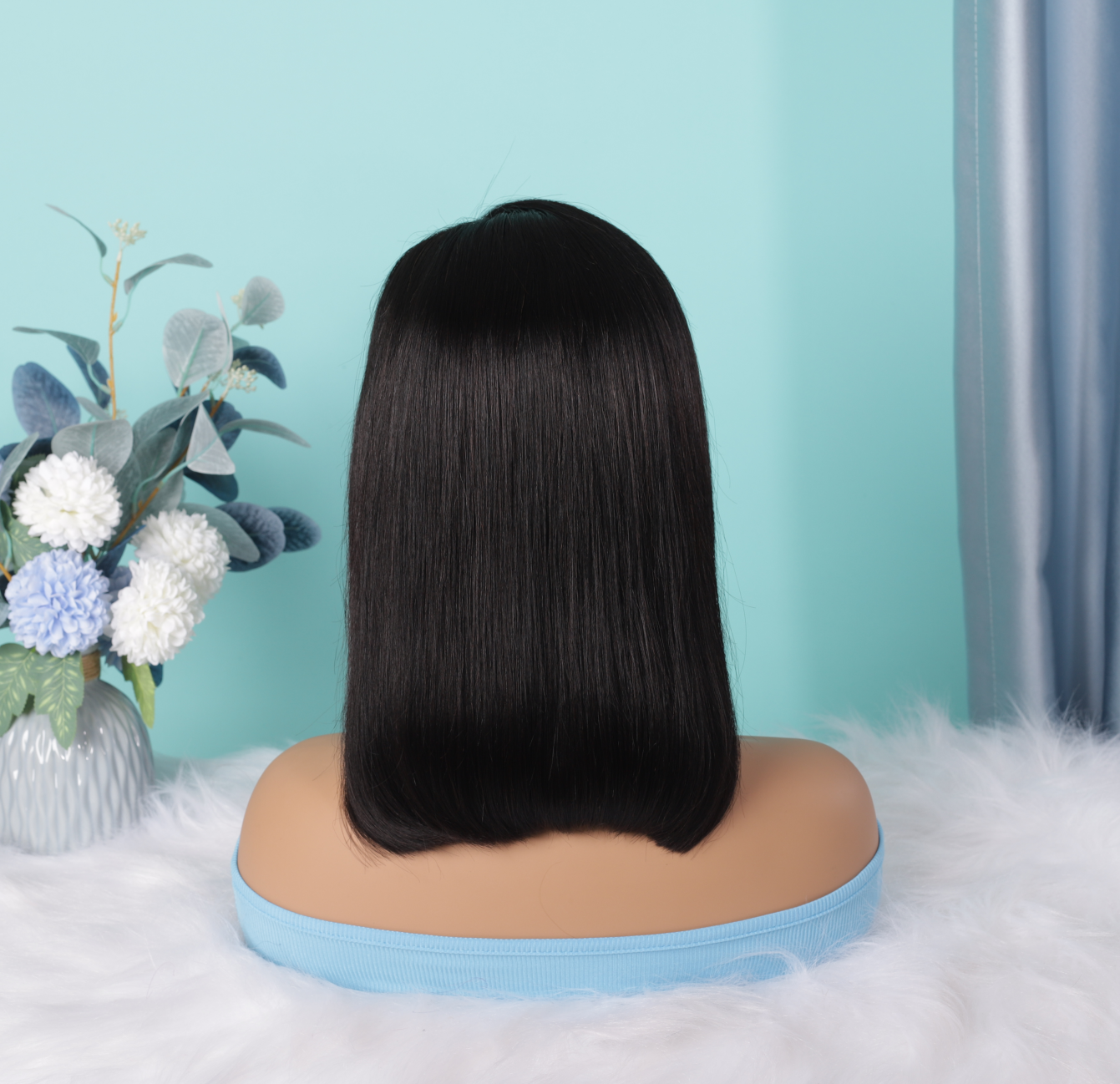 15A 13X4 Lace Frontal Straight Wig Natural Black Color