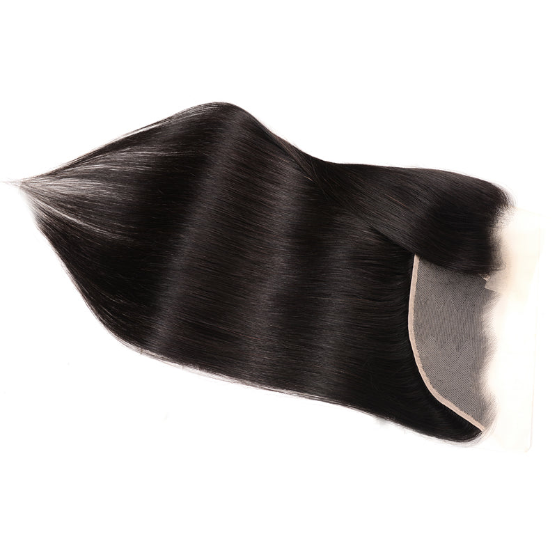 14A Straight Hair 3 Bundles with 13*4 Transparent Ear to Ear Frontal Closure