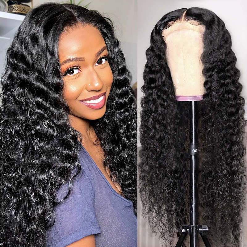 Jerry Curly Human Hair Lace Closure Wig 13*4 Lace Front Wigs