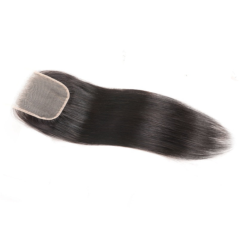 Straight 1pcs 4x4 Transparent Free Part Lace Closure With Human Hair