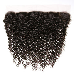 1 Pc Curly Hair Transparent 13*4 Ear to Ear Lace Frontal