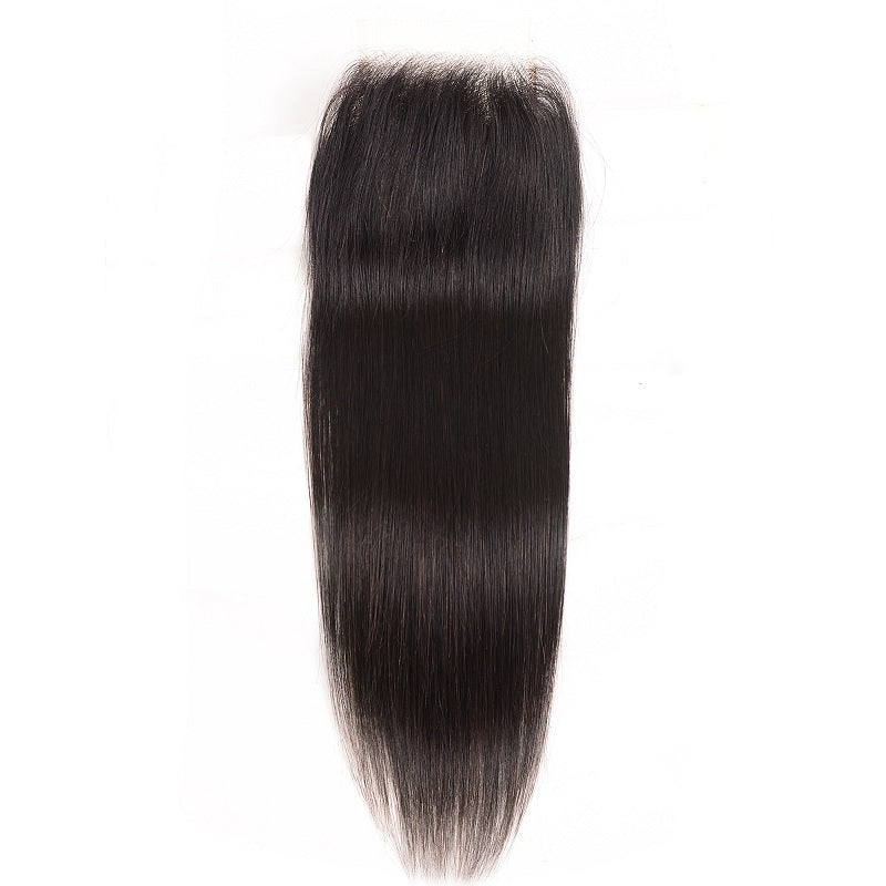 Straight 1pcs 4x4 Transparent Free Part Lace Closure With Human Hair