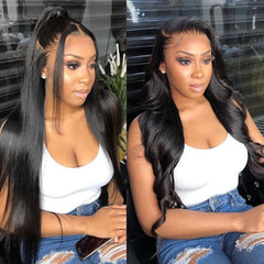 Straight Hair 13x4 Lace Front Wigs With Baby hair Tangle-Free Human Hair Wigs 200% Density