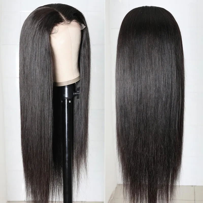 15A Lace 4x4 Closure Long Straight Hair Wigs Invisible Lace Wigs 200% Density Wig