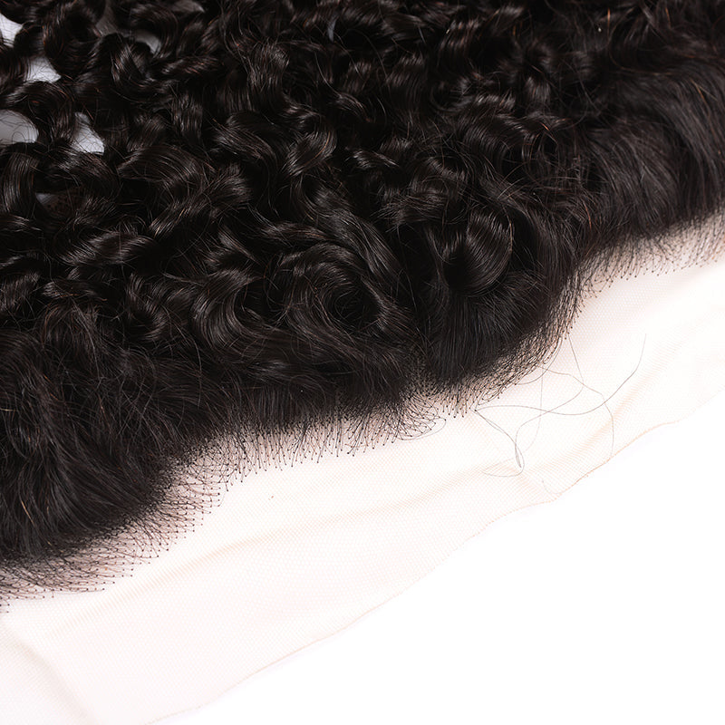 1 Pc Curly Hair Transparent 13*4 Ear to Ear Lace Frontal