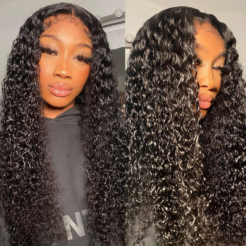 Jerry Curly Glueless Wigs 13x4 Transparent Lace Front Wigs Original Human Hair