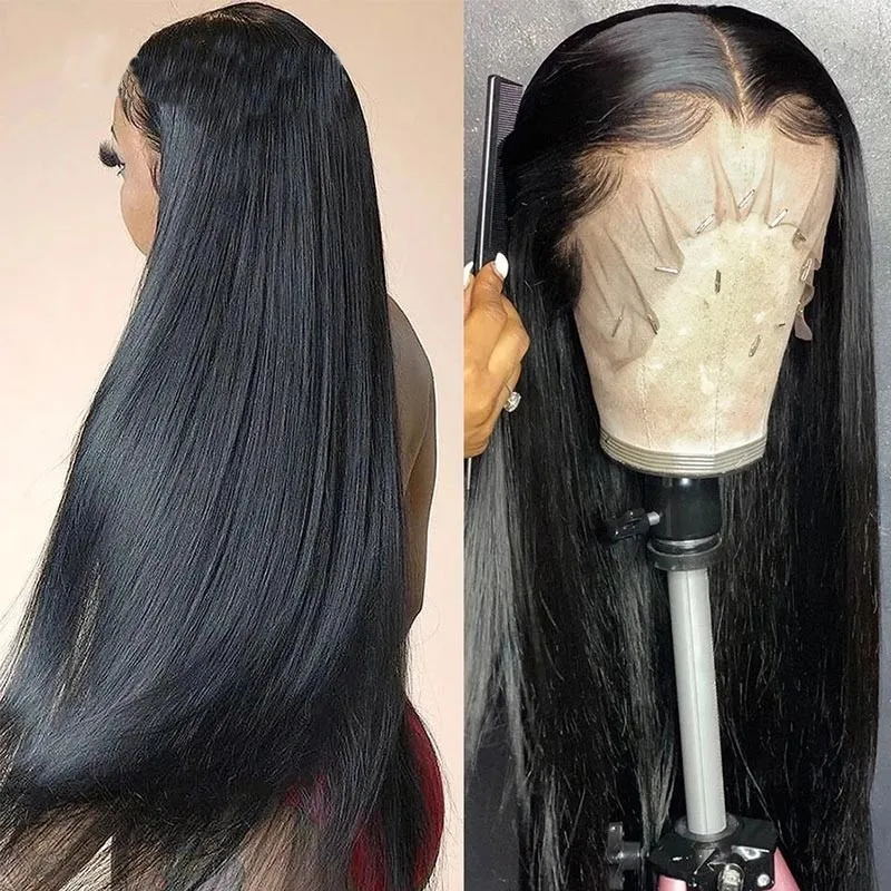 Straight Hair 13x4 Lace Front Wigs With Baby hair Tangle-Free Human Hair Wigs 200% Density