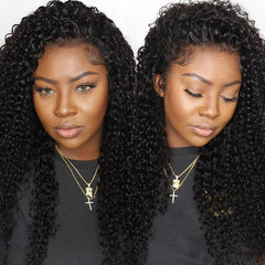 Jerry Curly Glueless Wigs 13x4 Transparent Lace Front Wigs Original Human Hair