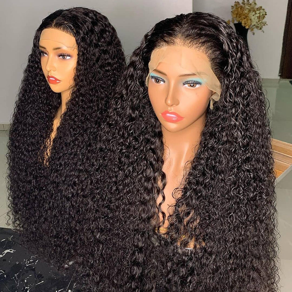 200% Density 15A Jerry Curly 13x4 Lace Front Wig Glueless for Women