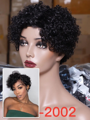 Pixie wig  YBH-2002 Boss Lady Curly Wig Original Human Hair