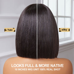 ReadytoGo-Super Natural Glueless Side Part Bob Wig