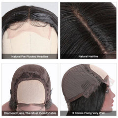 15A 3ways Straight 4X4 Lace Closure Wig 200% destiny wig 100% Human Hair