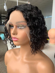 15A 13x4 Lace Frontal Curly Wig Wave Human Hair