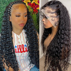 Deep Wave Glueless Wig Skin Melt 13*4 Lace Front Wigs For Women