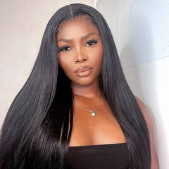 Original Human Hair Straight Hair 3 Bundles with 4X4 Lace Closure