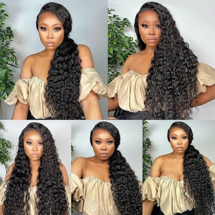 Deep Wave Glueless Wig Skin Melt 13*4 Lace Front Wigs For Women