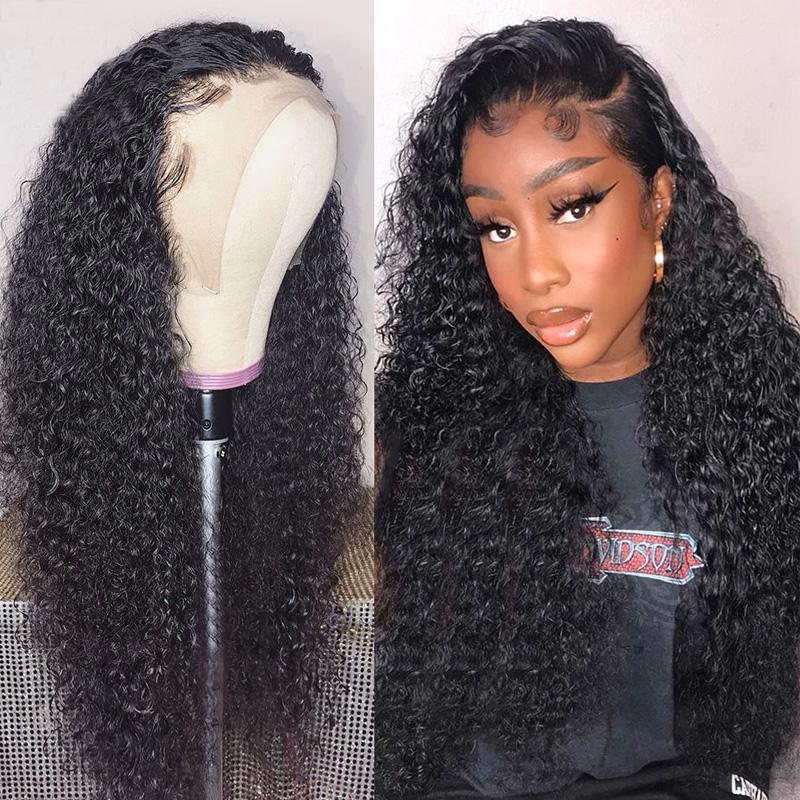 Jerry Curly Human Hair Lace Closure Wig 13*4 Lace Front Wigs