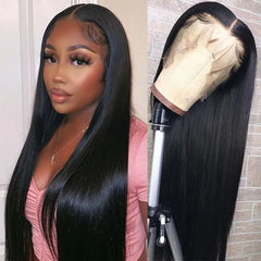 Straight Hair 13x4 Lace Front Wigs With Baby hair Tangle-Free Human Hair Wigs 200% Density