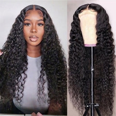 Curly Hair Lace Closure Wig Lace Part Wigs 100% Virgin Hair