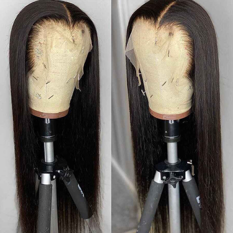 Soft and Silk Straight Wig 13x4 Transparent Lace Frontal Wigs Human Hair Wig