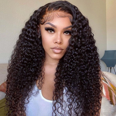 Jerry Curly Human Hair Lace Closure Wig 13*4 Lace Front Wigs