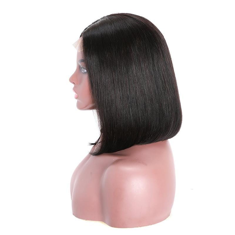 High Quality 4x4 Lace Closure Bob Wigs Short Straight Human Hair 150% Density