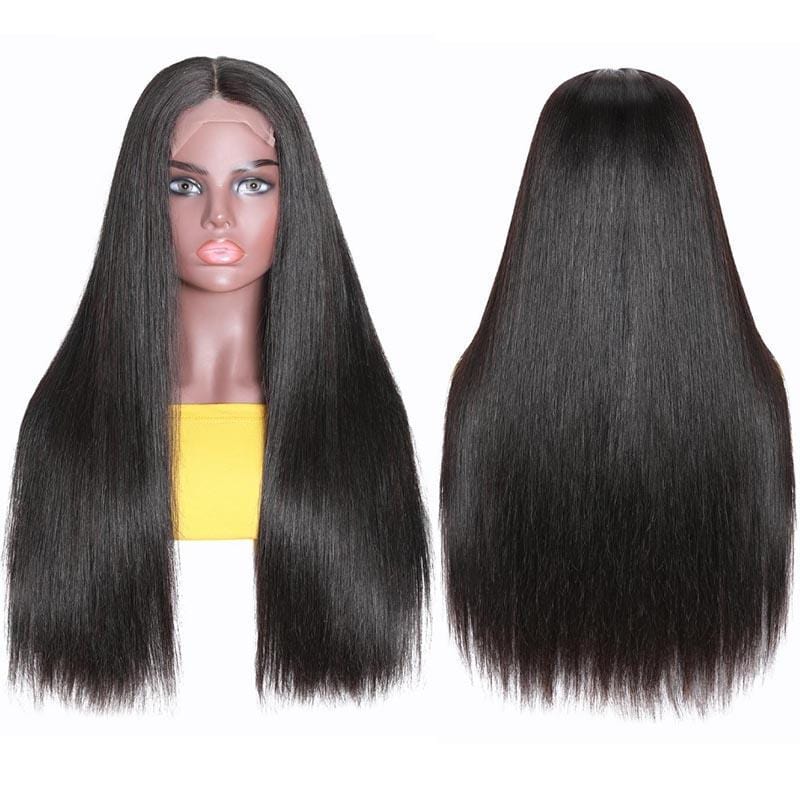 Straight Human Hair 13A 4x4 Lace Part Wig Preplucked Natural Hairline 150% Density