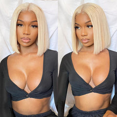 Short Straight Hair 613 Bob Wig 13x4 Lace Front Wig For Black Women 100% Real Human Hair Wig