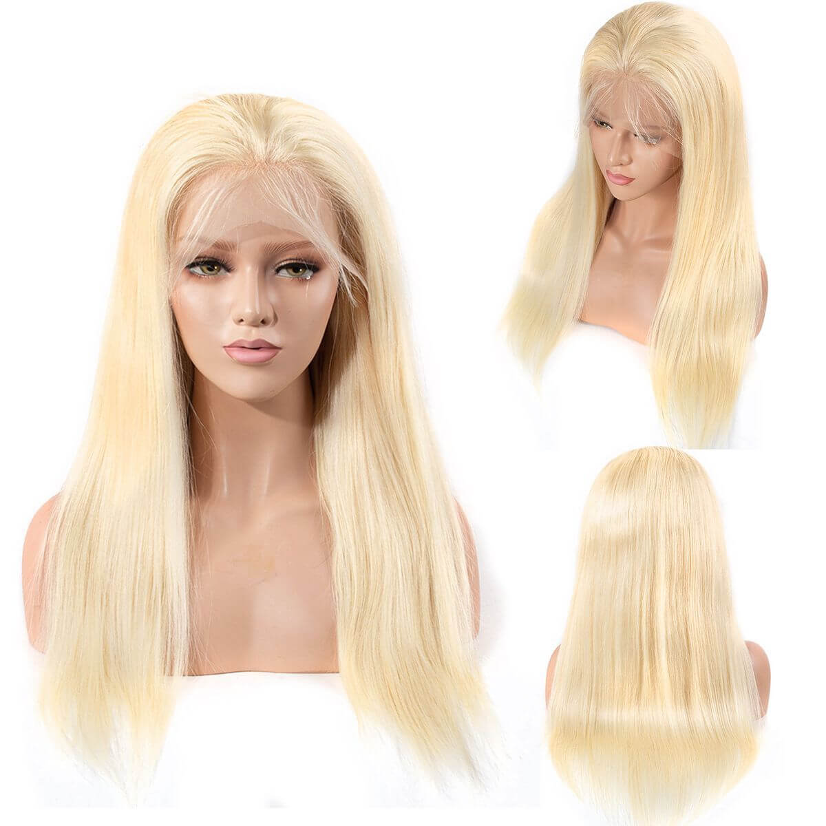 Straight Hair 613 Blonde Frontal Wig 13x4 Lace Front Human Hair Wigs Pre Plucked Hairline