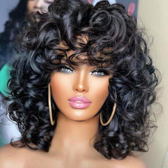 ReadytoGo-Peruvian Virgin Romance Curl Bang Bob Wig