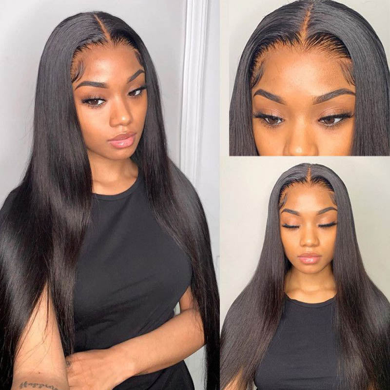 Soft and Silk Straight Wig 13x4 Transparent Lace Frontal Wigs Human Hair Wig