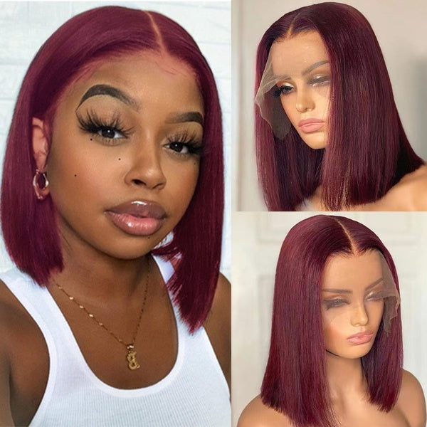 15A 13X4 Lace Frontal Straight Wig 99j Color Wig