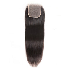 Straight 1pcs 4x4 Transparent Free Part Lace Closure With Human Hair