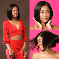 ReadytoGo New Launch-10" Bob Glueless PrePlucke Side Part