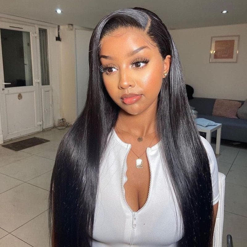 ReadytoGo-Full Frontal Lace Wig 100% Human Hair Silky Soft Straight