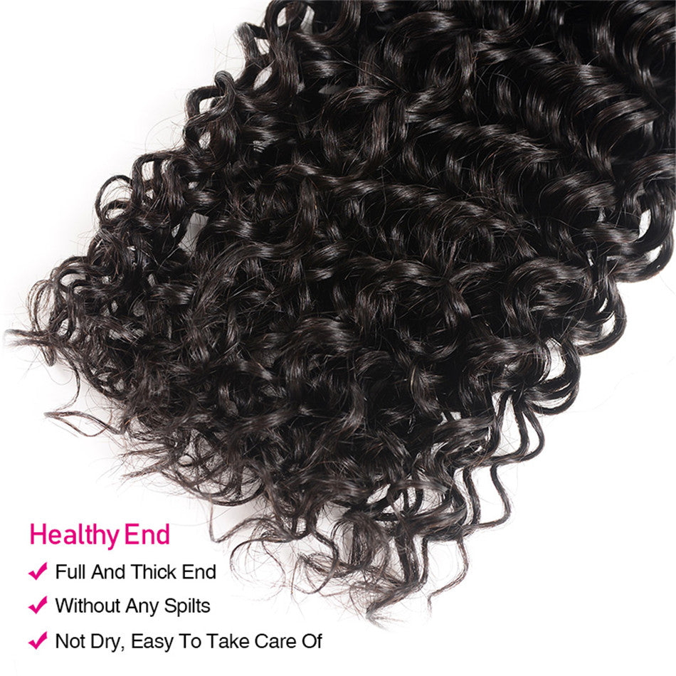 15A Hair Curly Hair 3 Bundles With 13x4 Lace Frontal 100% Remi Human Hair