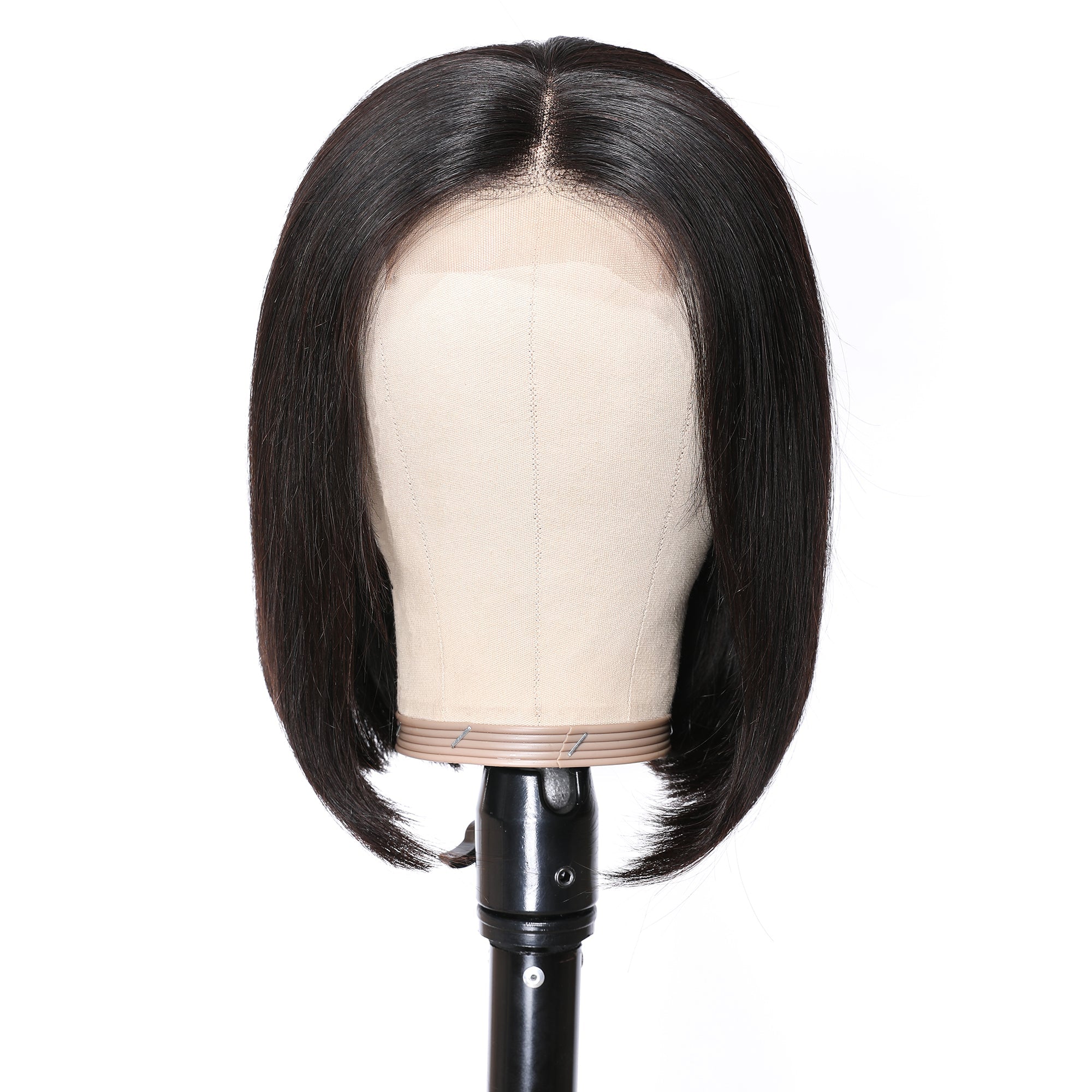 Short Straight Bob Wigs 4x4 Lace Closure Front Wigs Pre-Plucked Virgin Human Hair Wigs 150% Density