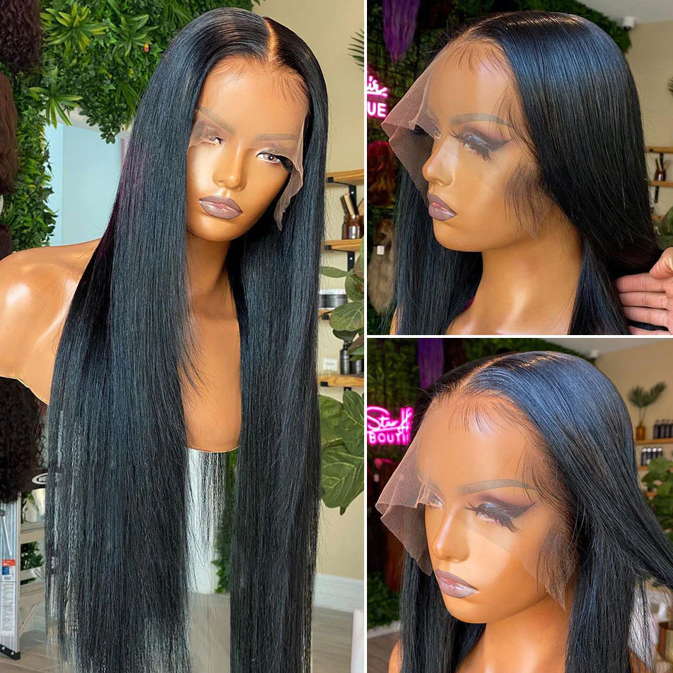 14A Straight 13x4 Lace Front Glueless Wigs Best Straight Human Hair Wigs 200% Density