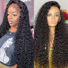 200% Density 15A Jerry Curly 13x4 Lace Front Wig Glueless for Women