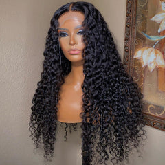 Hair Curly Transparent Lace Closure Wig Human Hair 13x4 Lace Frontal Wigs