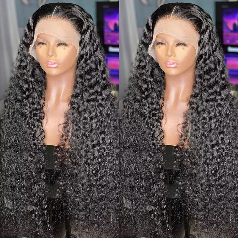 Hair Curly Transparent Lace Closure Wig Human Hair 13x4 Lace Frontal Wigs