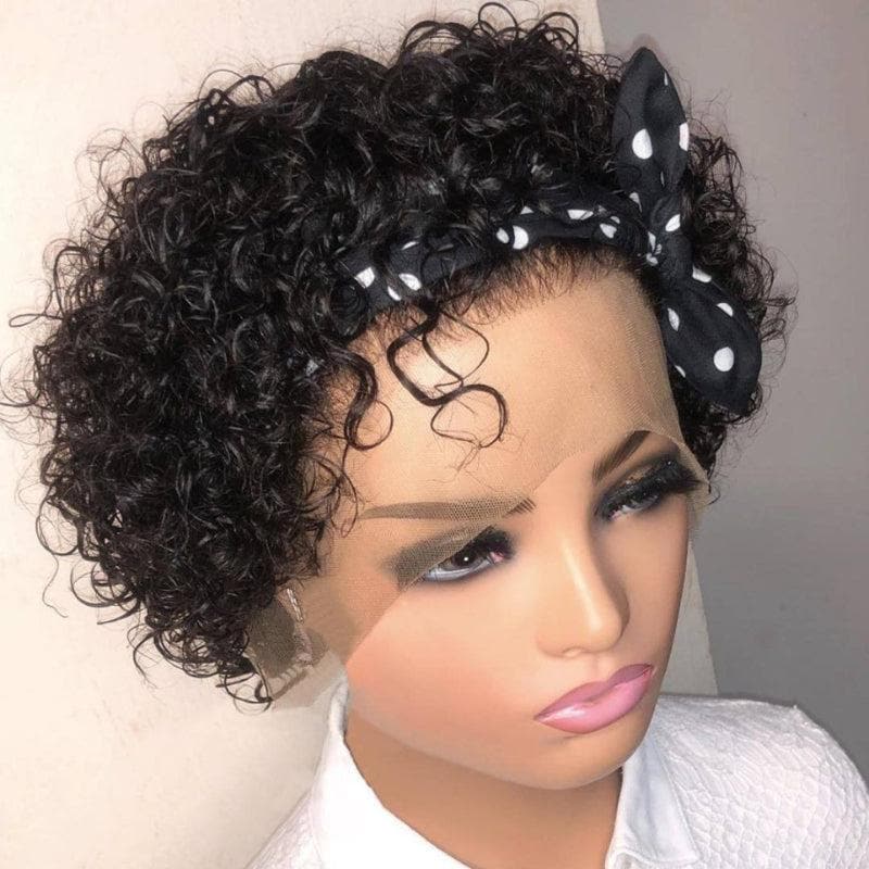 Popular Bouncy Curly Bob Frontal Lace Wig