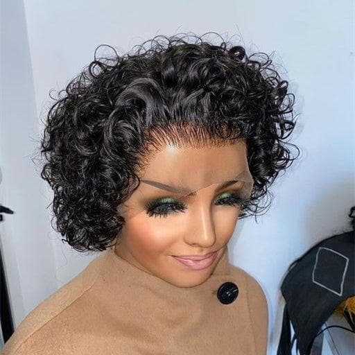 Popular Bouncy Curly Bob Frontal Lace Wig