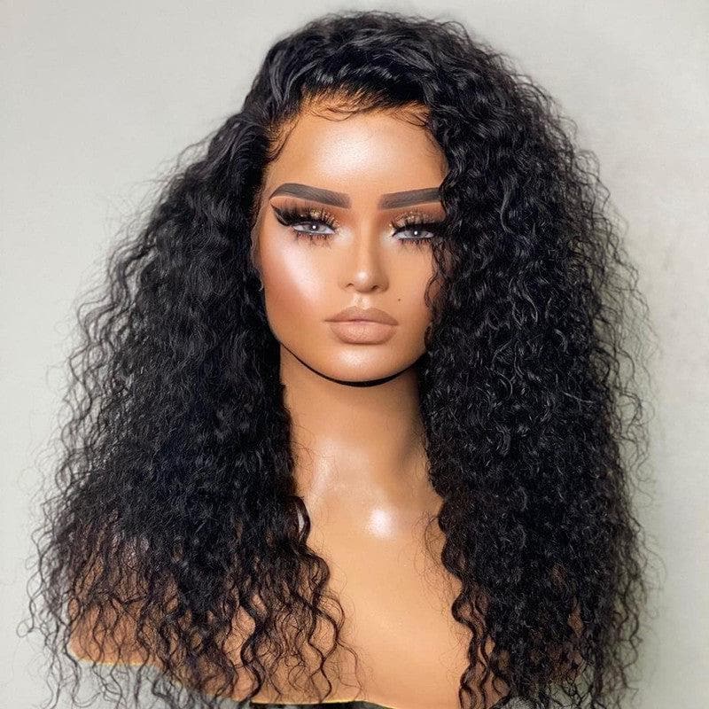 Frontal 13x4 Lace Wig Curly Glueless Human Hair Wig