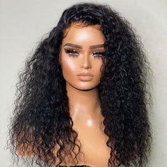 Frontal 13x4 Lace Wig Curly Glueless Human Hair Wig